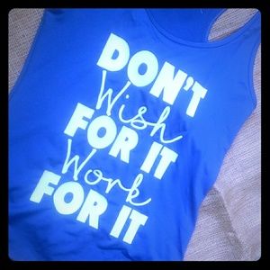 #EVCR " don't wish for it" workout top
* brand new